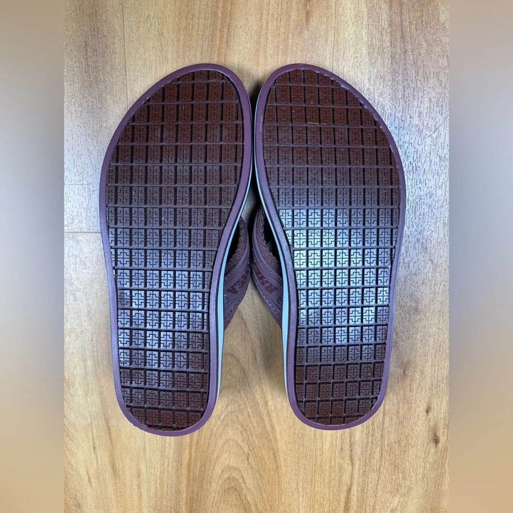 Rhea Men's Casual Wine color Flip-Flops Vepo Sandals‎ Burgundy Size 8